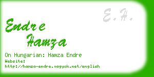 endre hamza business card